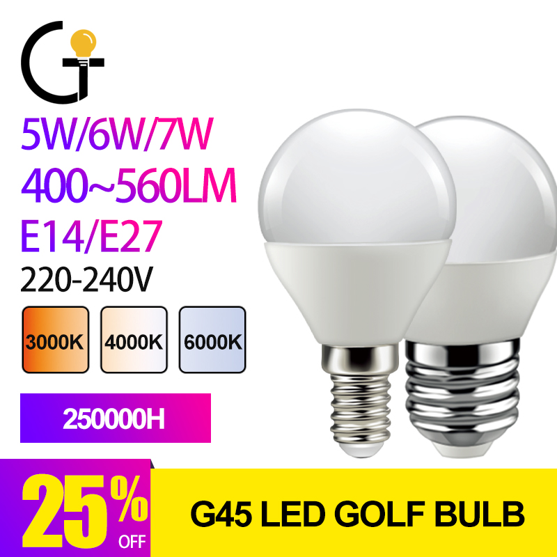 1-8PCS  ȿ LED  G45 E14 E27 3W 5W 6W ..